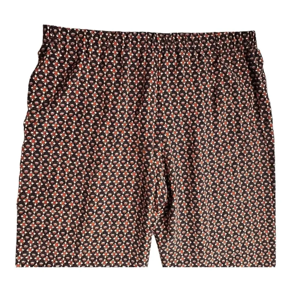 Tory Burch Women's Size 4 Elastic Waist Silk Summer Pants Floral Multicolor‎
